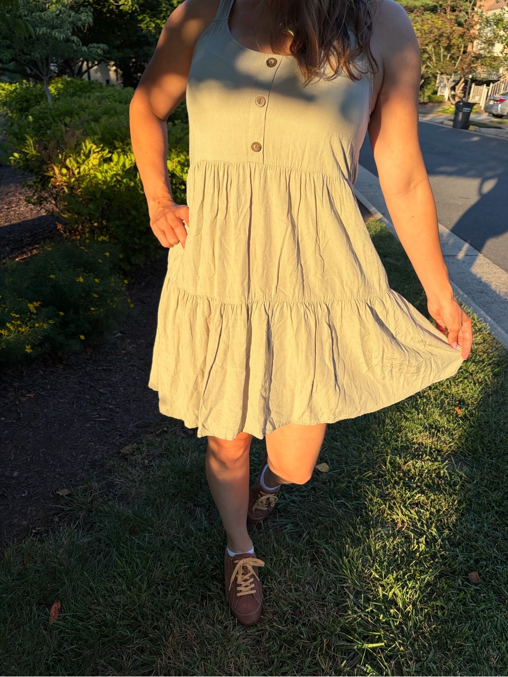 Nice Rayon Dress in light green